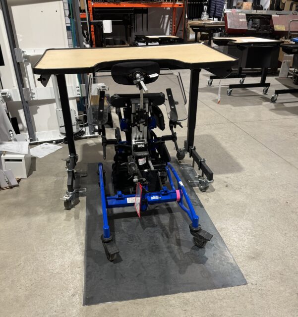 Custom ERGOtable adaptive desk.