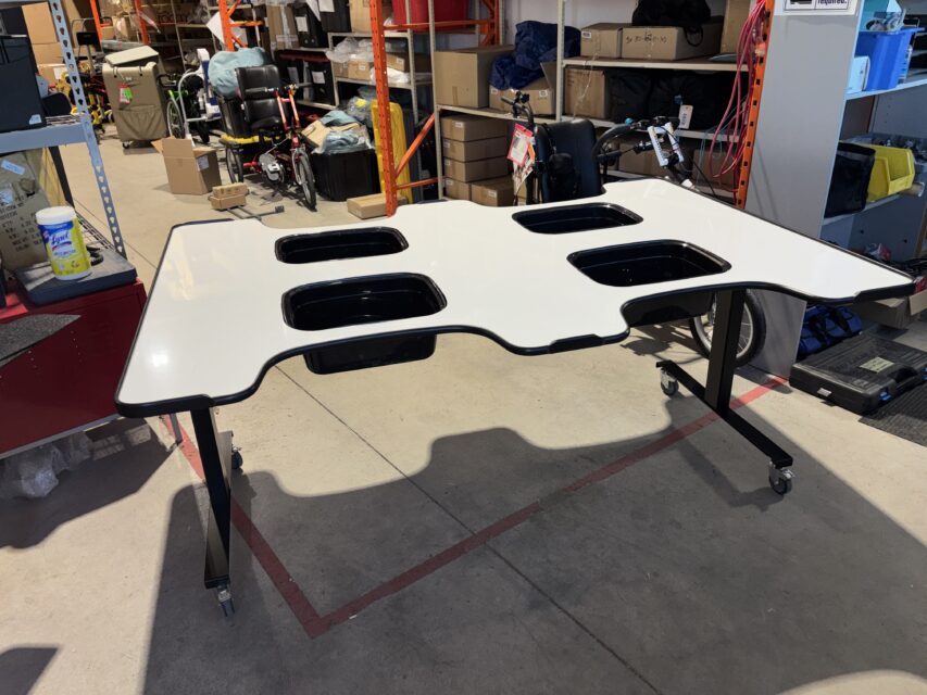 4-person custom Can-Dan ERGOtable adaptive desk.